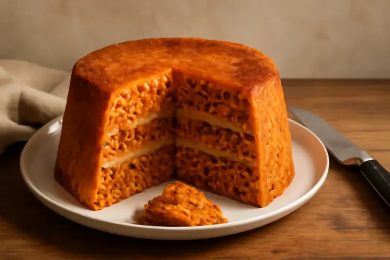 Timballo di anelletti siciliani: la stratificazione che garantisce un taglio perfetto