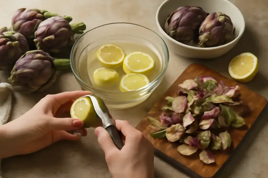 Carciofi romaneschi: come pulirli e conservarli senza farli annerire